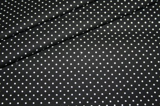 renee-d.de Swafing Baumwollstoff schwarz mit kleinen weißen Punkten
