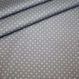renee-d.de Baumwoll Stoff in grau mit weißen Punkten