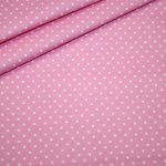 renee-d.de Swafing Baumwollstoff in bonbon rosa mit kleinen weißen Punkten