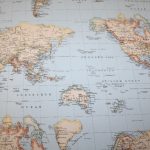 renee-d.de Onlineshop: Deko Baumwollstoff Welt Weltkarte