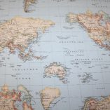 renee-d.de Onlineshop: Deko Baumwollstoff Welt Weltkarte