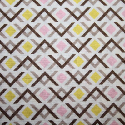 renee-d.de Onlineshop: Jenean Morrison Baumwollstoff braun gelb rosa kleine Muster
