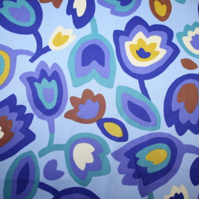 renee-d.de Onlineshop: Kokka Echino Baumwollstoff Blumen blau