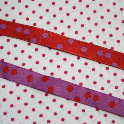 Webband lila rot Punkte renee-d.de Onlineshop: Webband lila rot Punkte