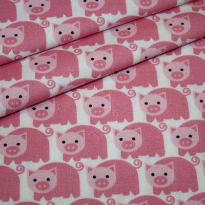 renee-d.de Junge Linie Westfalenstoff in rosa mit Schweinen