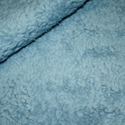 Flauschstoff Plüsch Teddy glatt hellblau-türkis ca.150cm 