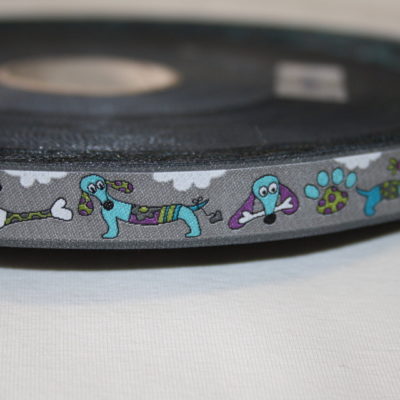 Artikel aus dem renee-d.de Onlineshop: Janeas World Webband Hunde grau