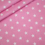 renee-d.de Onlineshop: Baumwollstoff kleinen Sterne rosa