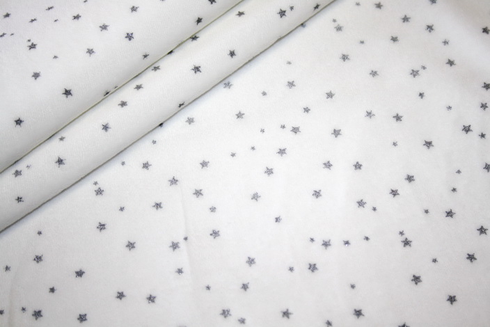 Hilco Nicky Stoff weiß kleine Sterne in silber | renee-d.de Märchenhaft