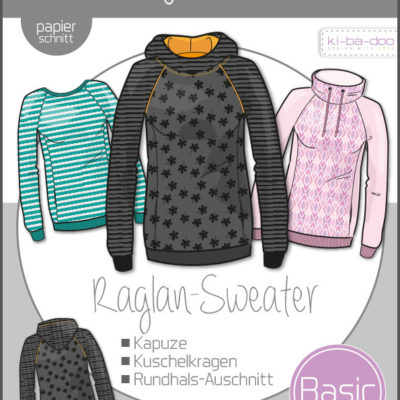 Schnittmuster kibadoo Basic Raglan Sweater Damen Papierschnittmuster 