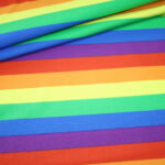 Jersey Stoff bunte Streifen Rainbow