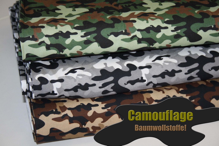 Camouflage Baumwollstoffe!