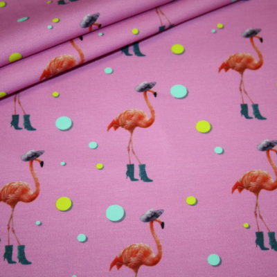 Forbedre En nat Inspiration Stenzo Jersey Stoff Flamingo pink | renee-d.de Märchenhaft schöne Stoffe