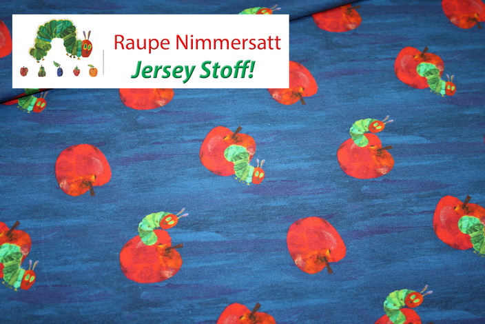 Raupe Nimmersatt Jersey Stoff!