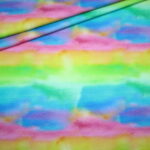 Stenzo Jersey Stoff Regenbogen Fairy Wolken bunt