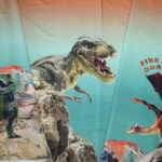 0,75m Stenzo French Terry Stoff Panel Dinos Dinosaurier (Grundpreis: 19,86€)