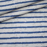 Stenzo Jersey Stoff Streifen weiß blau