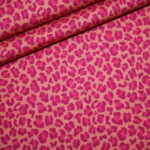 Stenzo Jersey Stoff Mini Leo Print pink