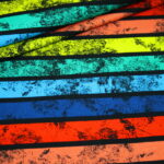 Happy Summer Jersey Stoff by Lycklig Design Rainbow Streifen