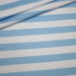 Hilco Jersey Stoff Frühlings Big Stripes Streifen blau