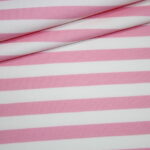 Hilco Jersey Stoff Frühlings Big Stripes Streifen bonbon rosa
