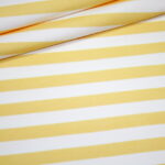 Hilco Jersey Stoff Frühlings Big Stripes Streifen gelb