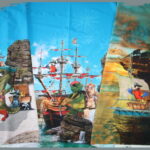 0,75m Stenzo Jersey Stoff Panel Pirat Piraten (Grundpreis: 21,20€)