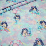 Stenzo Jersey Stoff Meerjungfrau Pastell Batik