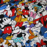 Original Walt Disney Jersey Stoff Donald and Friends Minnie Maus Daisy Duck