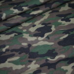 Dünner Sweatshirt Stoff Camouflage grün
