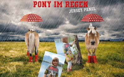 Pony im Regen Jersey Panel