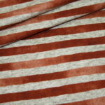 Hilco French Terry Jersey Stoff Stripes Streifen rost