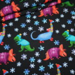 Stenzo French Terry Jersey Stoff Winter Dinos