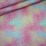 Flauschiger Sweatshirt  Stoff Batik Pastell Sternchen