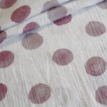 Musselin Baumwollstoff Double Gauze Big Dots Große Punkte weiß altrosa