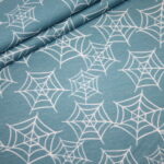 Hilco Jersey Stoff Spinnennetz Spidy petrol türkis